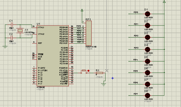 用C语言编写一个单片机控制LED灯闪烁变化的