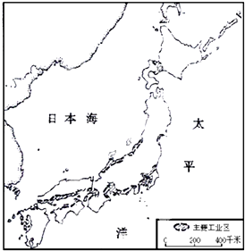 读日本太平洋沿岸工业分布图,回答22~28题影