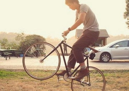 死飞怎么刹车图解_360问答