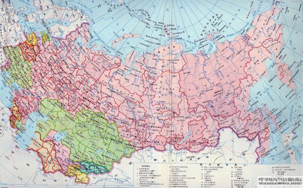 苏联解体前后地图对比_360问答