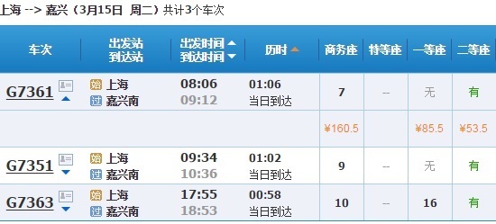 上海火车站有到嘉兴的火车吗_360问答