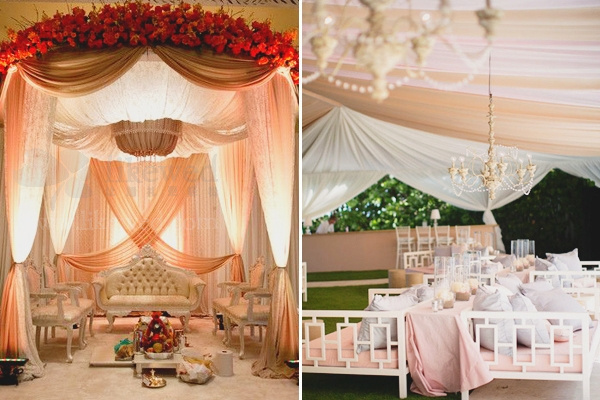 婚礼现场帷幔吊顶如何布置?_360问答