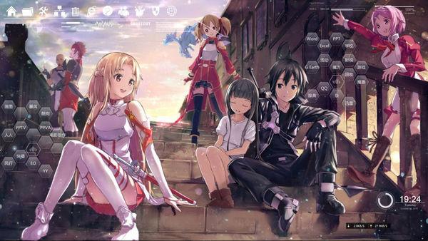 求rainmeter刀剑神域的主题皮肤包.谢谢类似这样的_360问答