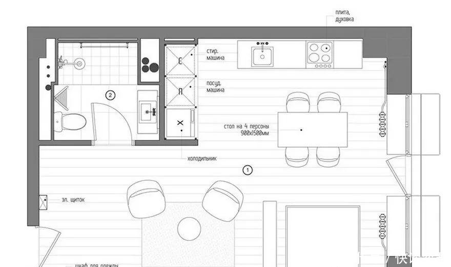 40平方米超酷工业风格小户型 装修没花多少钱