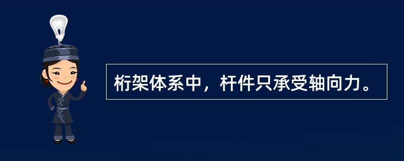 屋架中的桿件只受軸心拉力或壓力