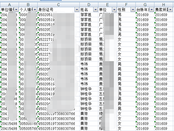 2007版本Excel,数据透视表两列行标签,不同项