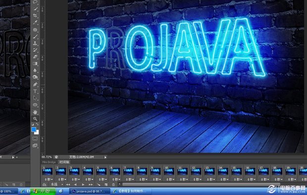 PS打造效果超逼真的动态闪烁霓虹灯效果_36