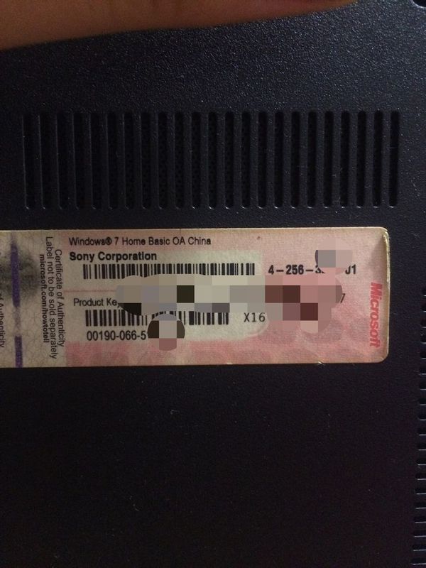 索尼笔记本原装正版系统丢失,盘也找不到了,电