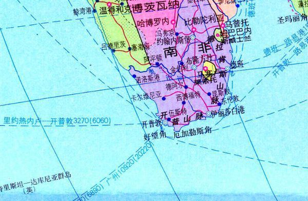 葡萄牙,非洲,好望角,法国,那几个地方在世界地图