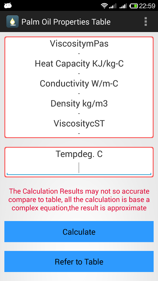 Palm Oil Properties Table截图1