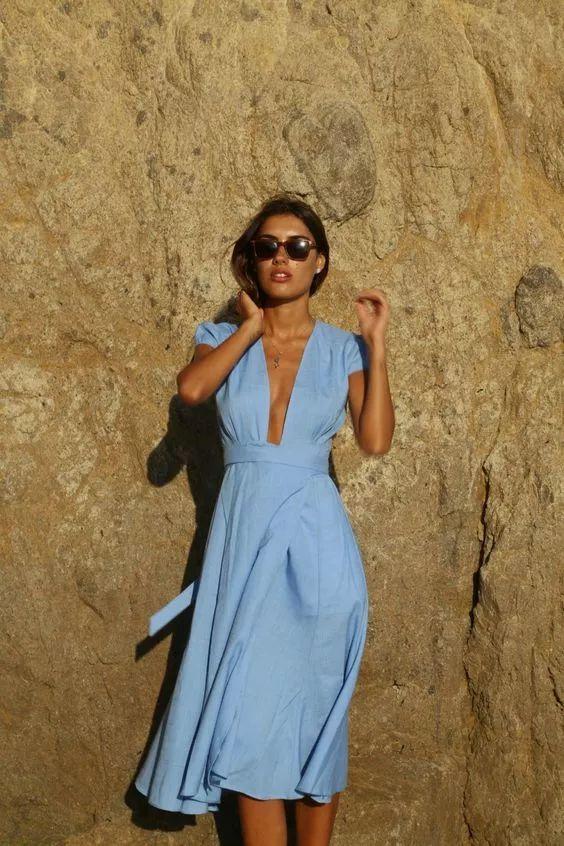 精致的女人都爱穿小男孩蓝,范冰冰穿出文艺温