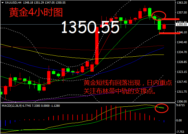 金晓峰:2.19黄金日内重点关注1346支撑点