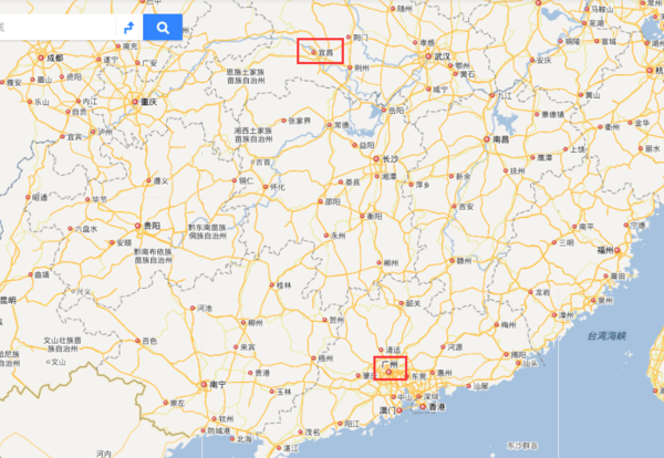 广州位于湖北宜昌哪个方向_360问答