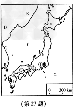 读日本地图,回答下列问题   (1)在图中标注东经