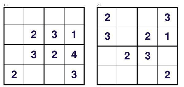 数独数学谜题4x4怎么玩_360问答