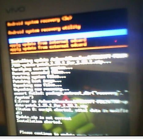 vivos7t手机系统升级,然后失败了,重启又自动升
