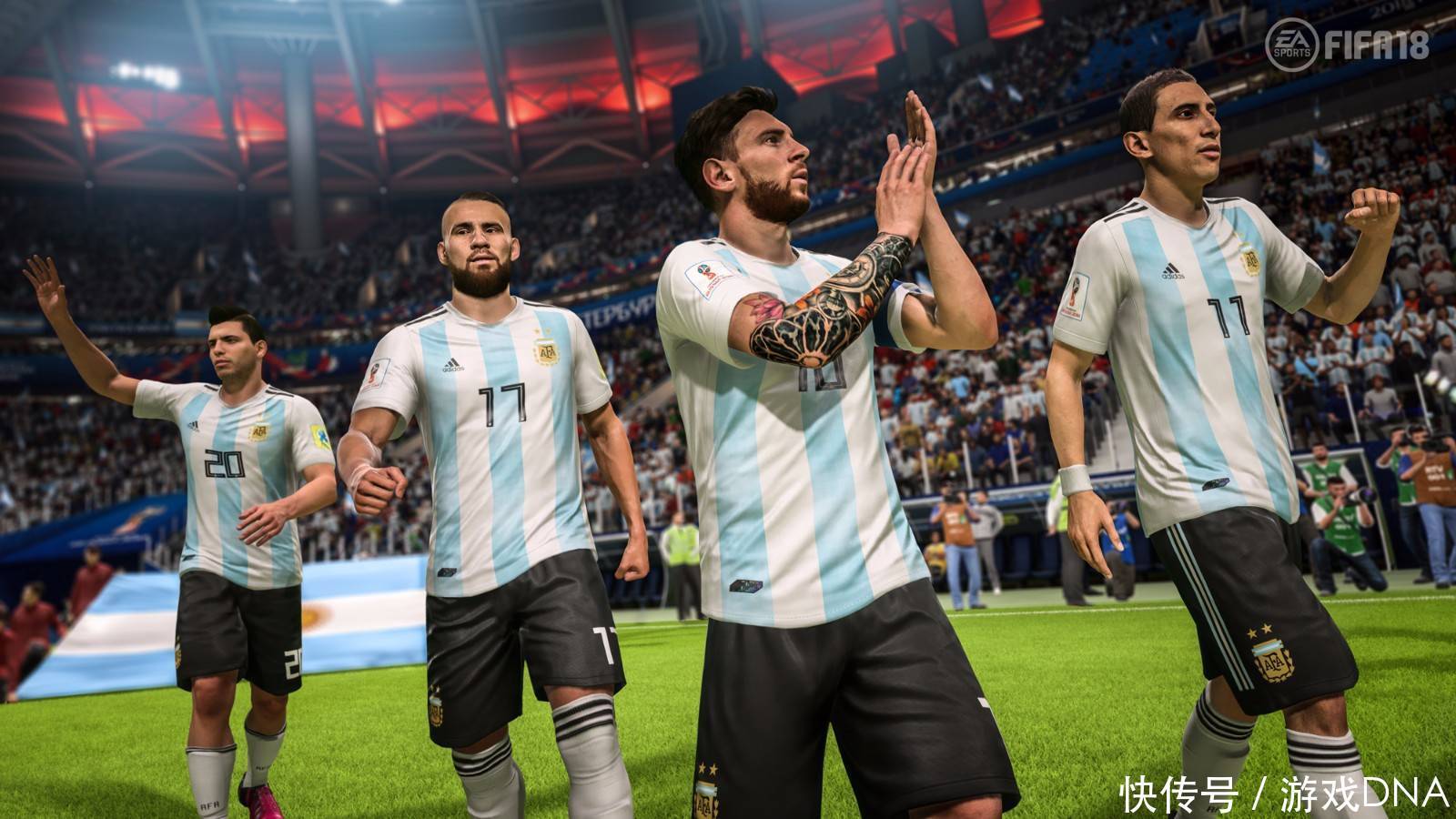《FIFA18》世界杯DLC首批8K截图曝光 梅西纹
