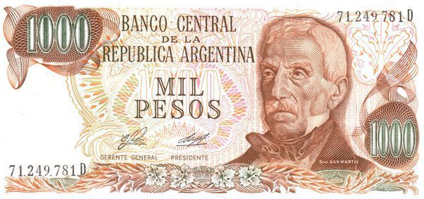 阿根廷比索1000元1977发行兑换人民币_360问