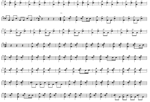 逆战带歌词的架子鼓谱