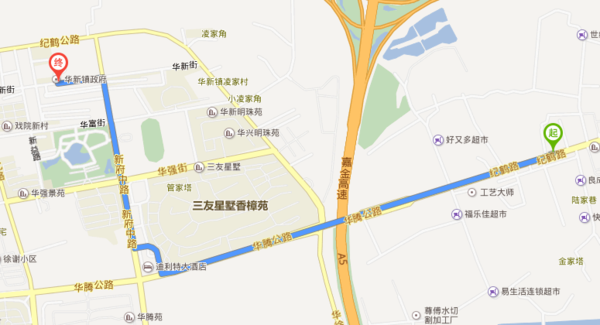 上海市青浦华新镇鹫山村在哪在华新镇哪个方向