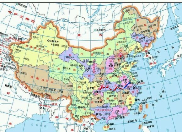 中国的地图上是湖北的长江沿线长还是安徽的长