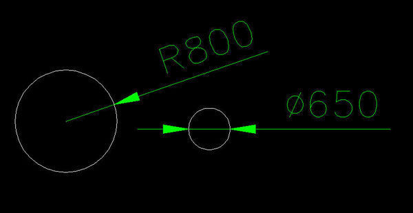 CAD上怎样画R800直径650的图形_360问答