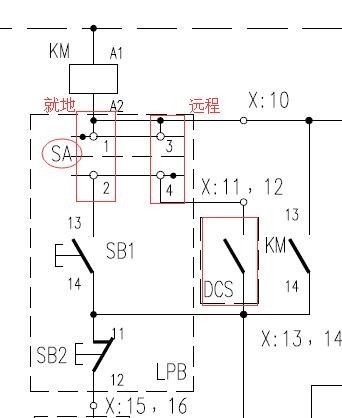 电器回路的电流输出在dcs中怎么接,启动、停止