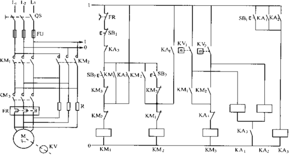 如何用三菱PLC改造带反接制动电阻的电动机双