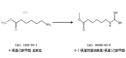 6-[(氨基羰基硫酰基)氨基]己酸甲酯的合成路线有