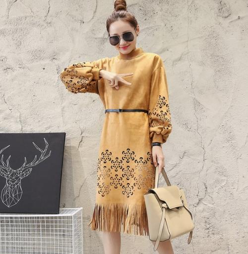 冬季内搭最潮搭配:性感蕾丝拼接鱼尾裙分享(图