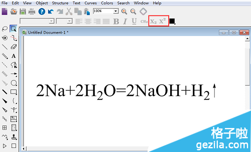 使用ChemBioDraw Ultra 14绘制金属钠遇水反
