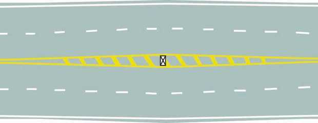 路面上的黄色填充标线是何含义?_360问答