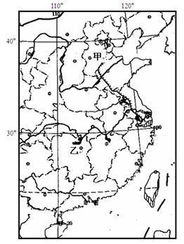答题。小题1:甲、乙两地共有的地理现象是( )A