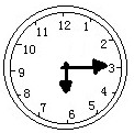 钟面上的时间是( )A.6:15B.6:3C.不表示任何时