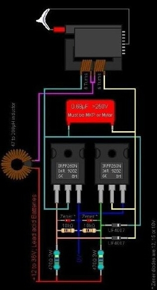 我是初中生,用洞洞板作了一个zvs,没有用电感,