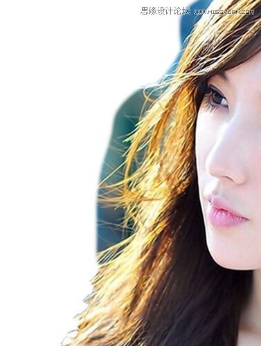 Photoshop简单的方法给美女人像扣头发丝_36