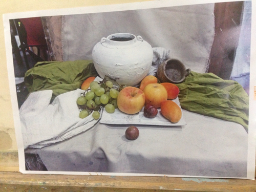 这张图画色彩!主体物光源色 环境色怎么调 还有