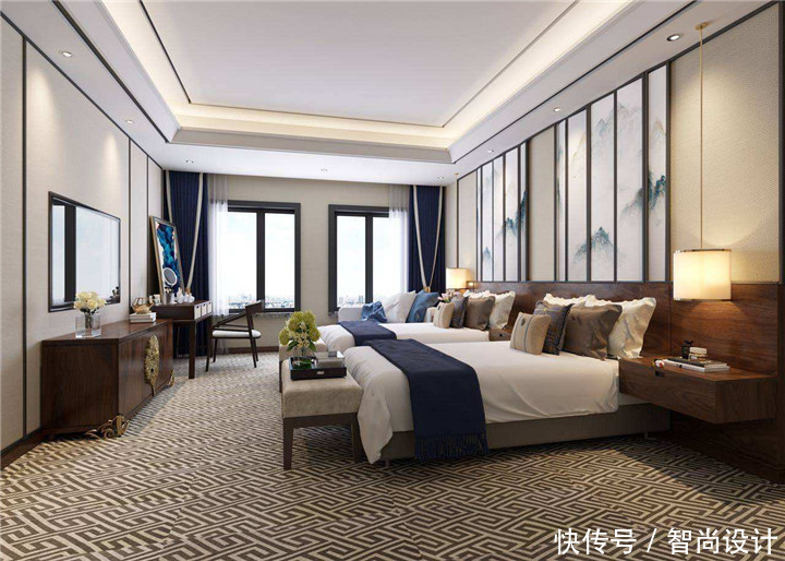 智尚酒店设计分享中式酒店房间设计效果图20