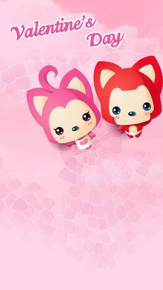 谁有手机QQ个性名片爱情分类里那个阿狸和桃