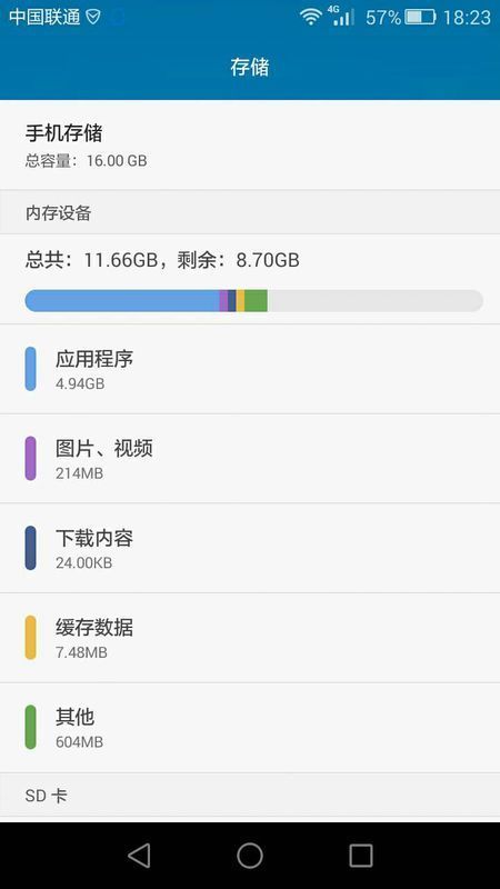 为什么我的华为P7手机插了存储卡之后,虽然手