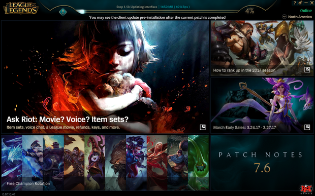 LOL美服客户端更新速度慢。_360问答