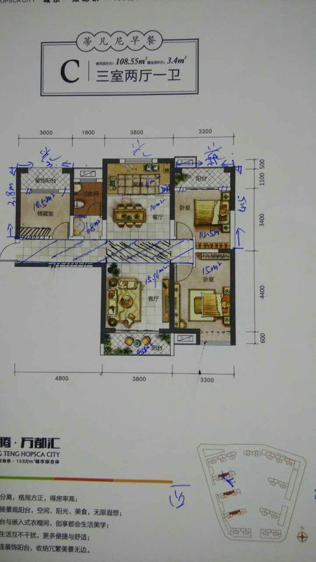大家看看 这个户型 和楼位图 是东户早上阳光多