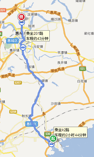 惠州大亚湾坐什么车去惠州小金口火车站? k1路