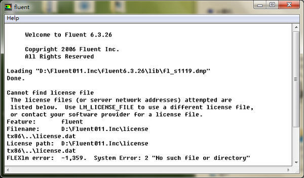 FLUENT 6.3.26安装完之后打开,是下图画面是