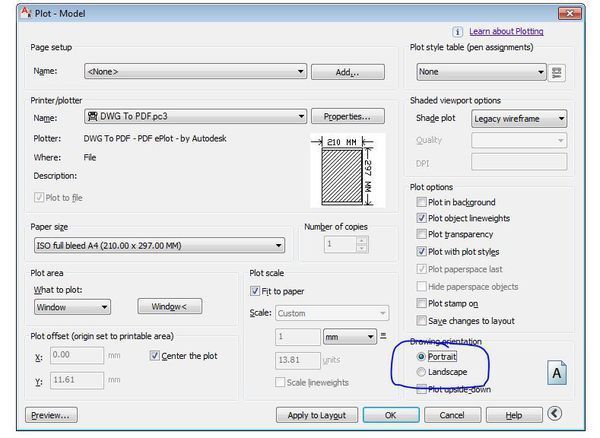 竖向的CAD转换成pdf打印时变成了横向的怎么