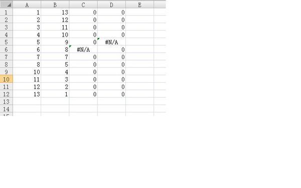 Excel 2007两列数据对比,怎么能知道A列缺少那