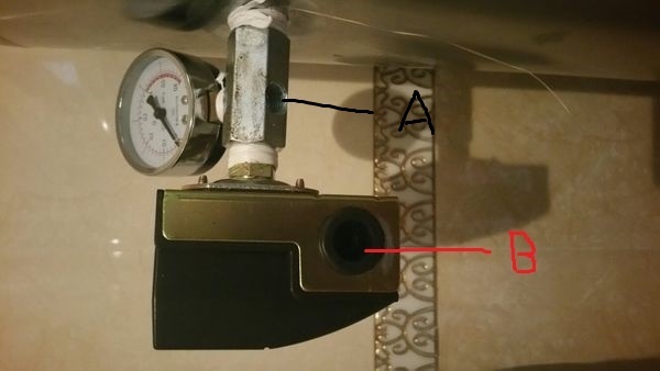 水罐,压力表,水泵压力开关,下面的那个孔是接什