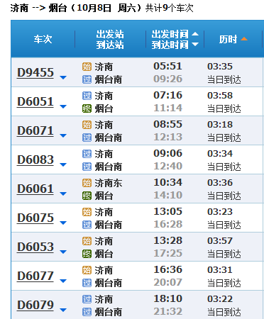 请问济南到烟台的动车是在东站坐还是西站坐呢