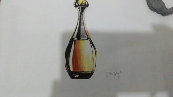 这个香水瓶画的如何?没学过,不喜勿喷_360问