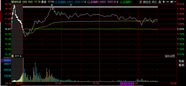 求高手解下股票分时,早盘快速冲高以后全天横